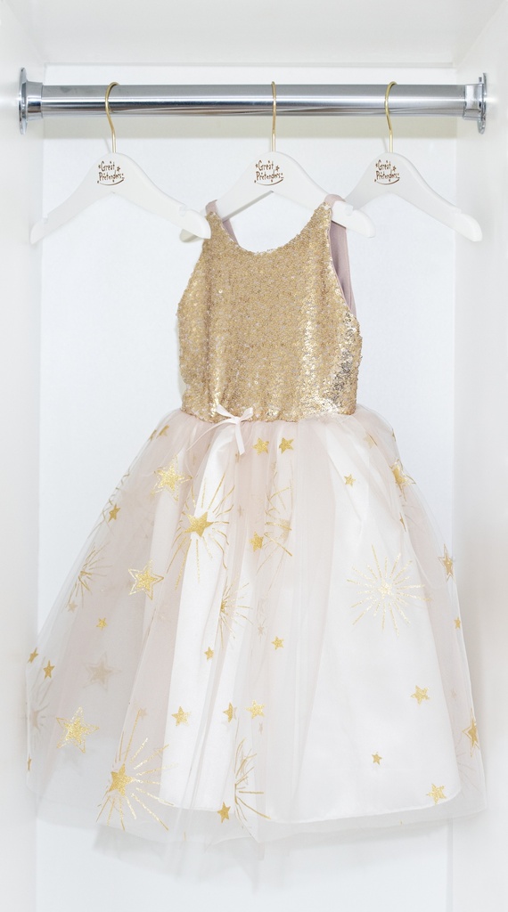 Robe dorée étoilée 5-6 ans