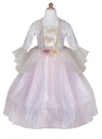 Robe de princesse rose pâle et or taille 5-6 ans