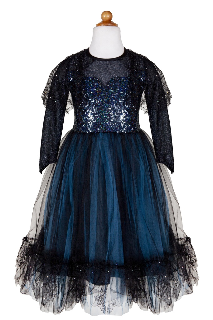 Luna la sorcière de minuit, robe et coiffe, taille US 7-8