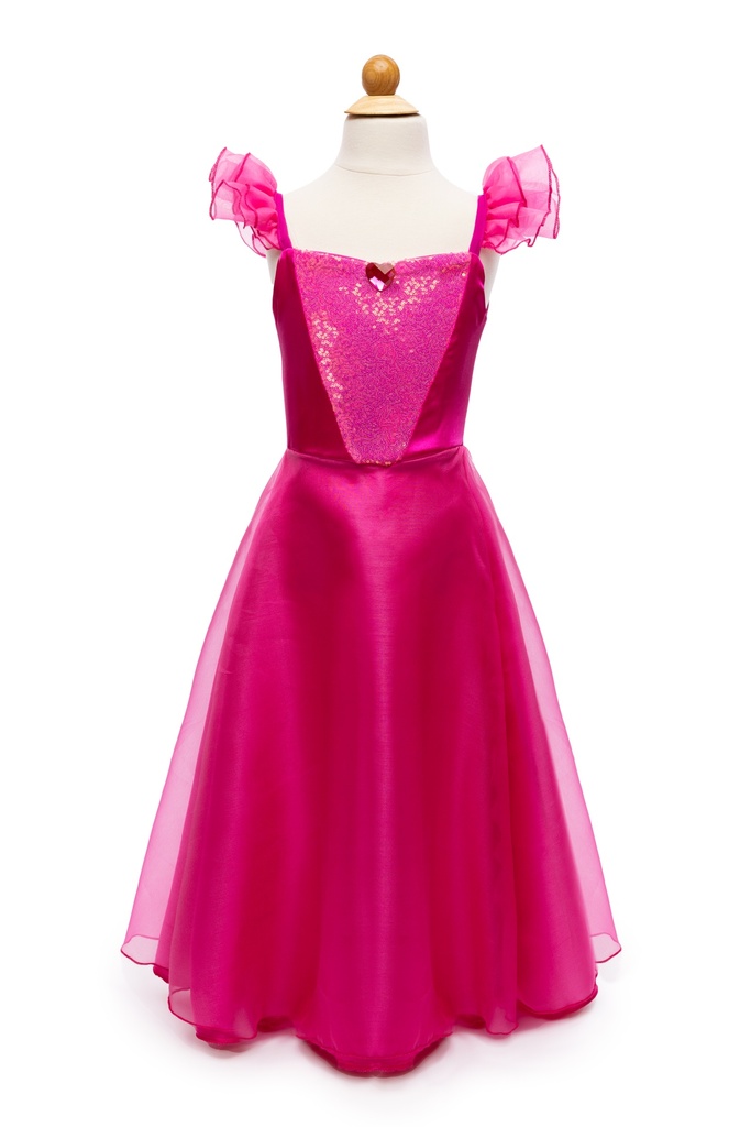 Robe de bal rose fuschia 7-8 ans