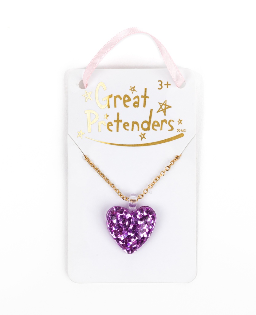 collier boutique glitter Heart assortis