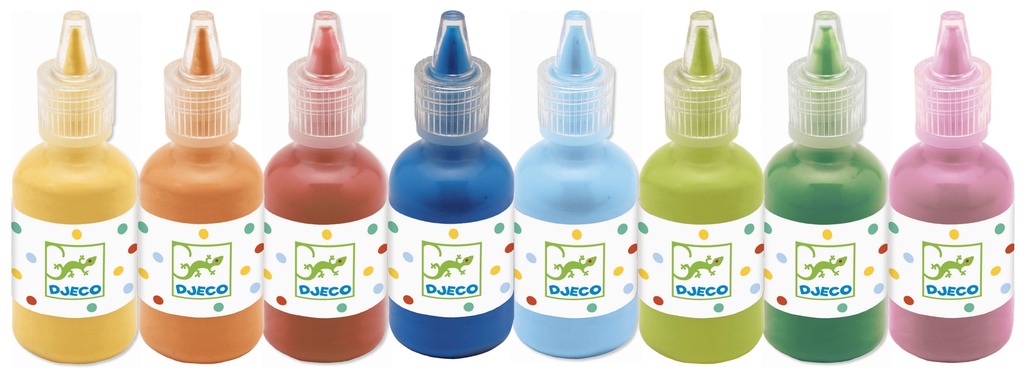 8 bouteilles de gouache (Les Couleurs Djeco)