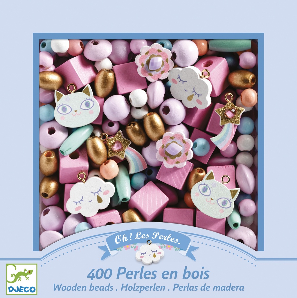 Perles et bijoux Perles bois - Arc-en-ciel