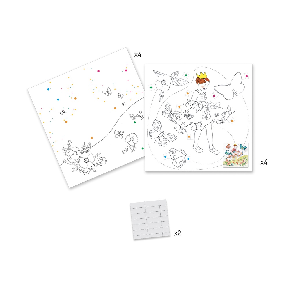 Lady butterfly (Coloriages Surprises Djeco)