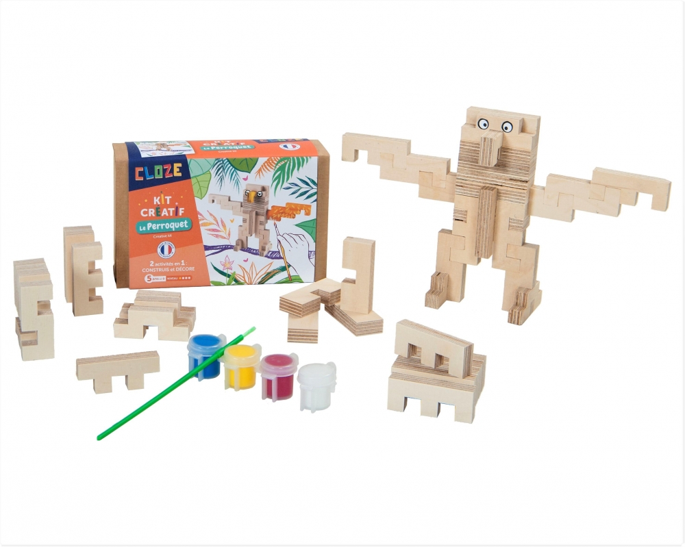 Cloze, jeu de construction créatif Perroquet