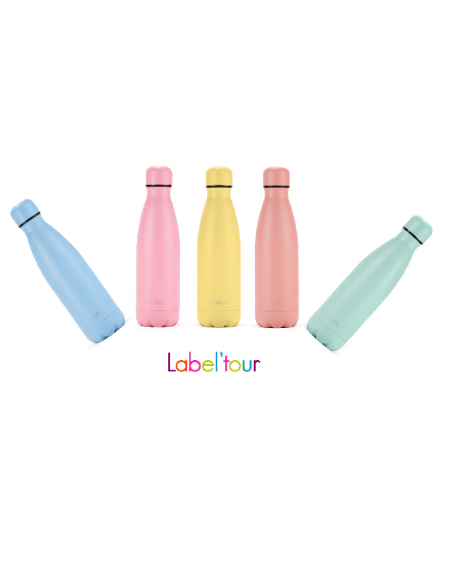 Bouteille isotherme en métal 500ml corail mat