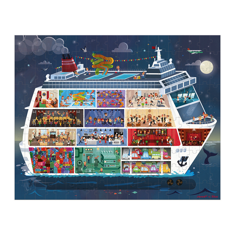 2 puzzles bateau de croisière 100 & 200 pièces