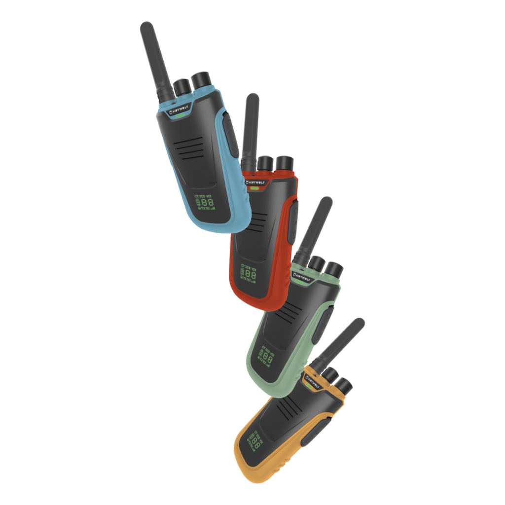 paire de talkie-walkie rechargeables bleu-rouge