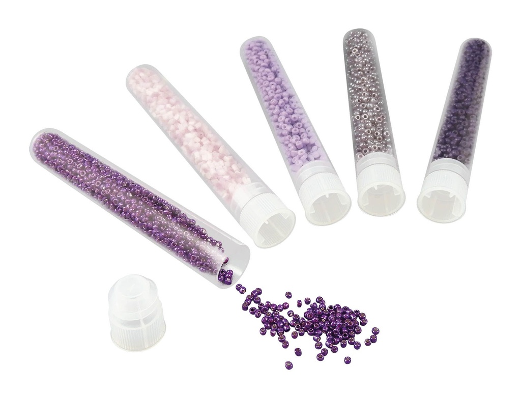 tube de perles violet
