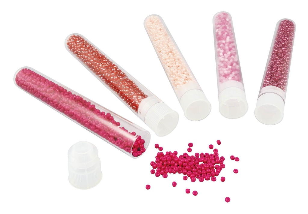 tubes de perles rose