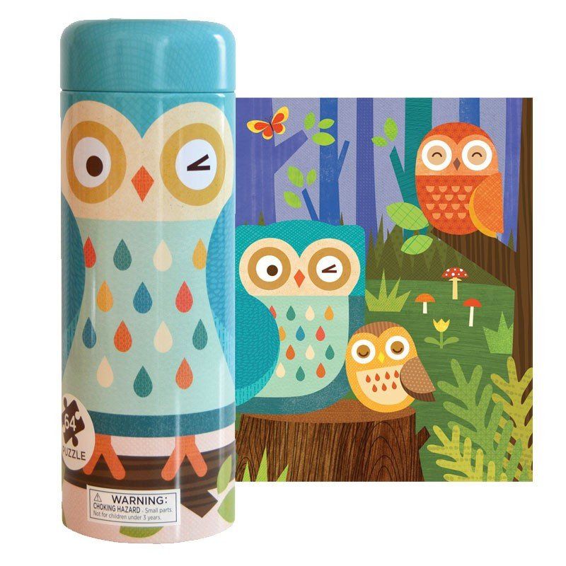 Famille Hibou - Petit Collage Puzzle 64 pces