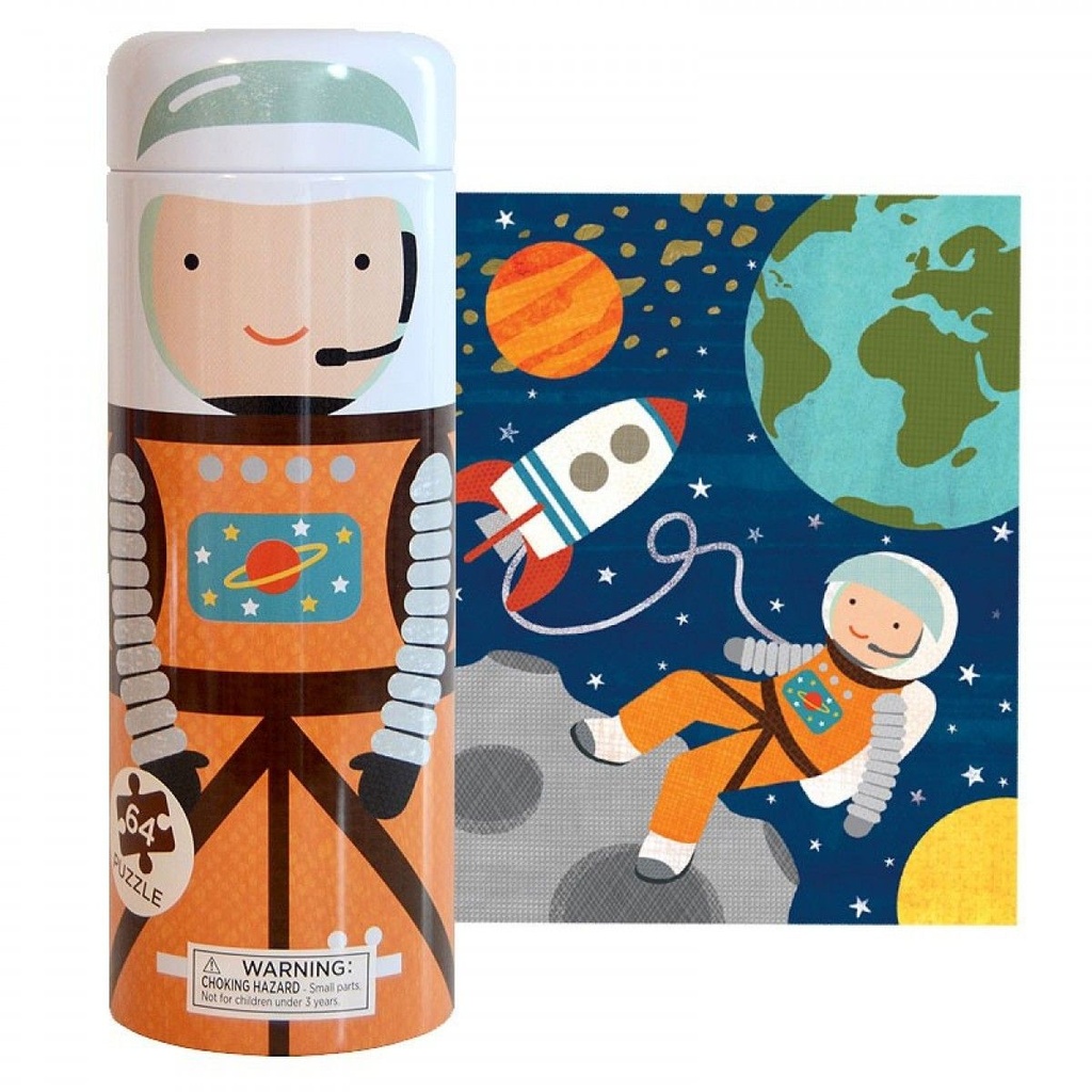 Astronaute dans l'espace - Petit Collage Puzzle 64 pces