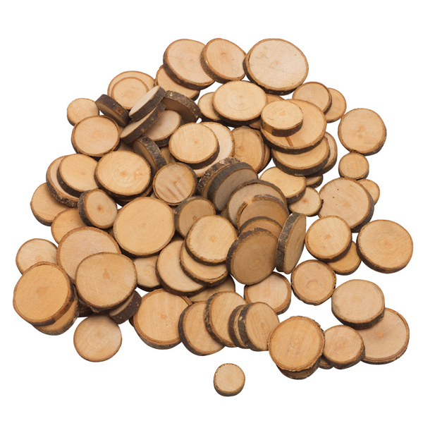 [DAM_86TT101] Disques de Branches à Bricoler, Set de 100Pcs, Diamètres Assortis.