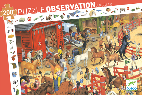 Equitation - 200 pcs  (Puzzles Observation Djeco)
