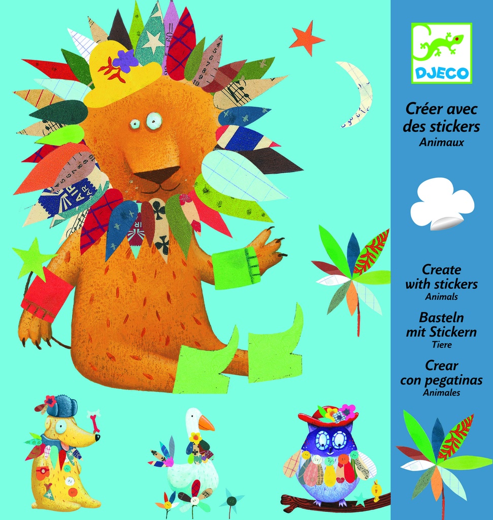 Créer des animaux (Gommettes Et Stickers Djeco)