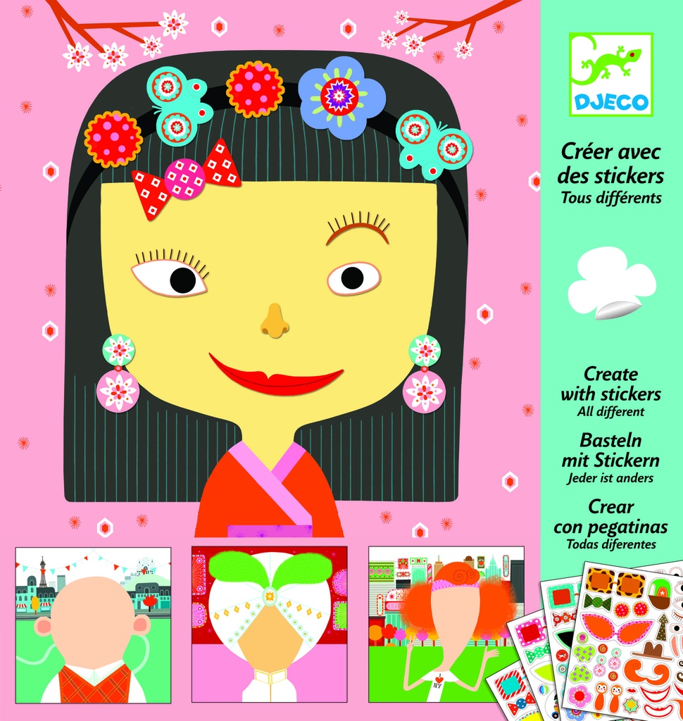 [DJE_DJ08934] Tous Différents (Gommettes et Stickers Djeco)