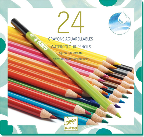 24 crayons aquarellables  (Les Couleurs Djeco)