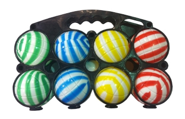 Jeu de boules rayées