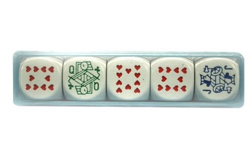 5 Dés de Poker - 16Mm - Petite Boite