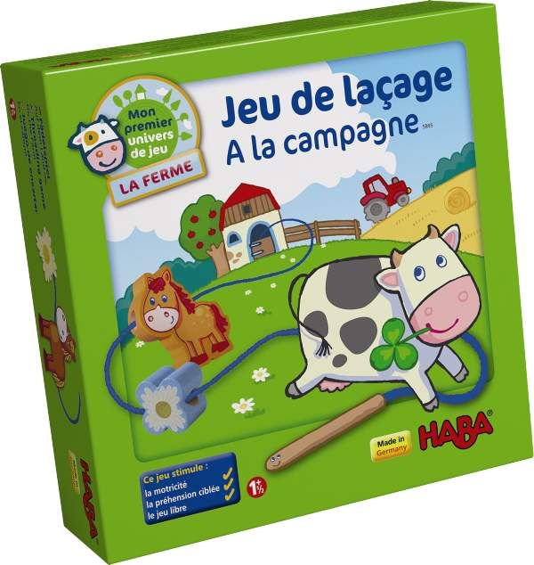 Mon Premier Univers de Jeu - la Ferme - Jeu de Laçage "A la Campagne "