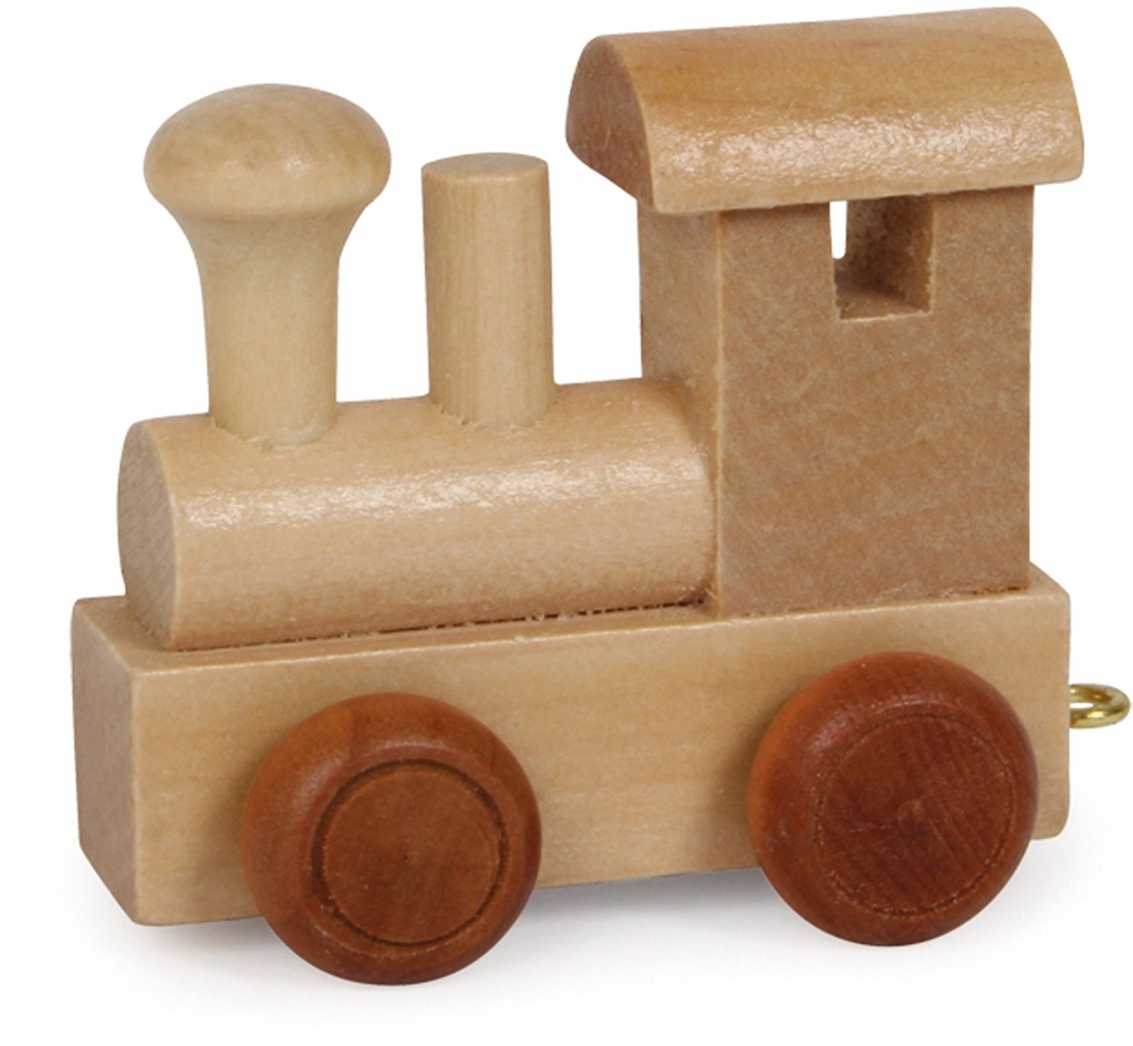 [LEG_7486] Locomotive Bois Naturel du Train de Lettres