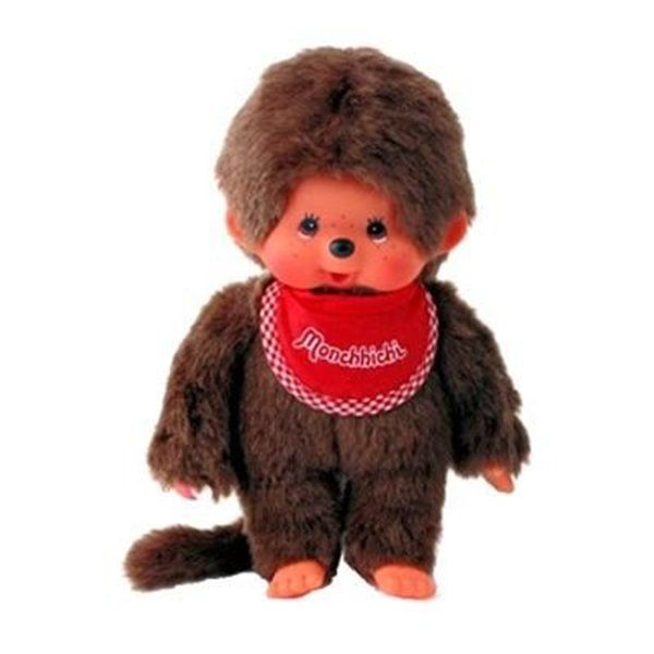 [OKU_335255010] Monchhichi 20 Cm Garçon avec un Bavoir Rouge