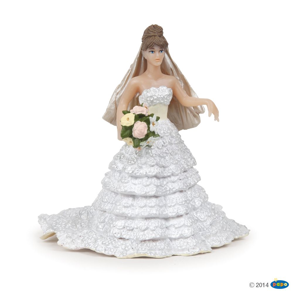 Mariée dentelle blanche, Figurine du Monde Enchanté Papo