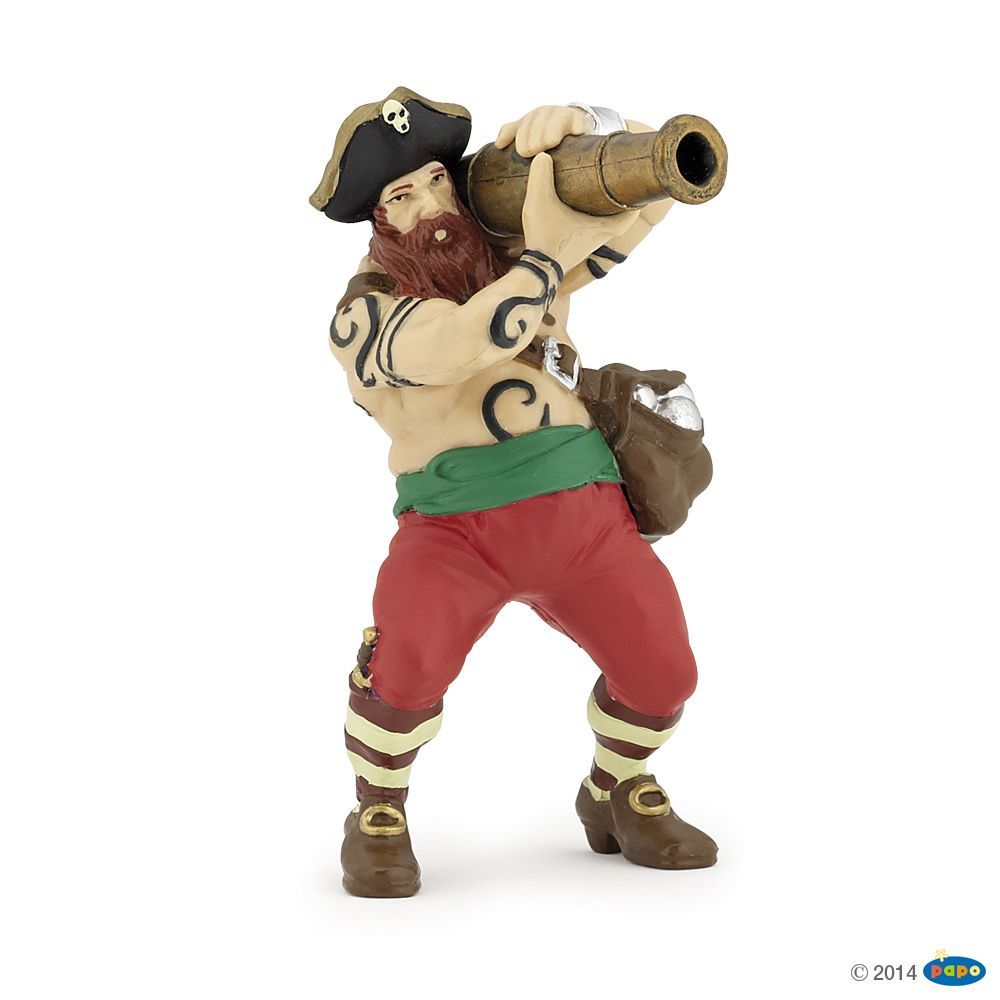 Pirate au canon , Figurine des Pirates & Corsaires Papo