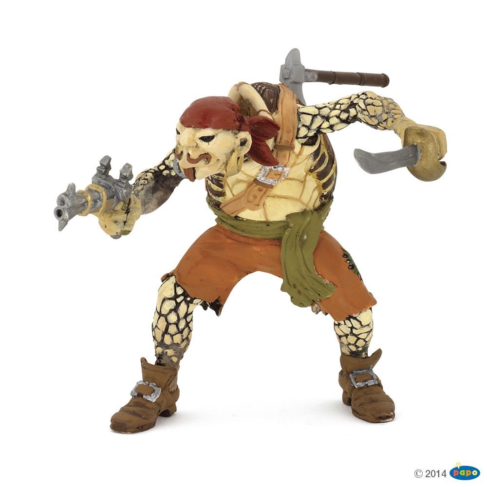 Pirate mutant tortue , Figurine des Pirates & Corsaires Papo