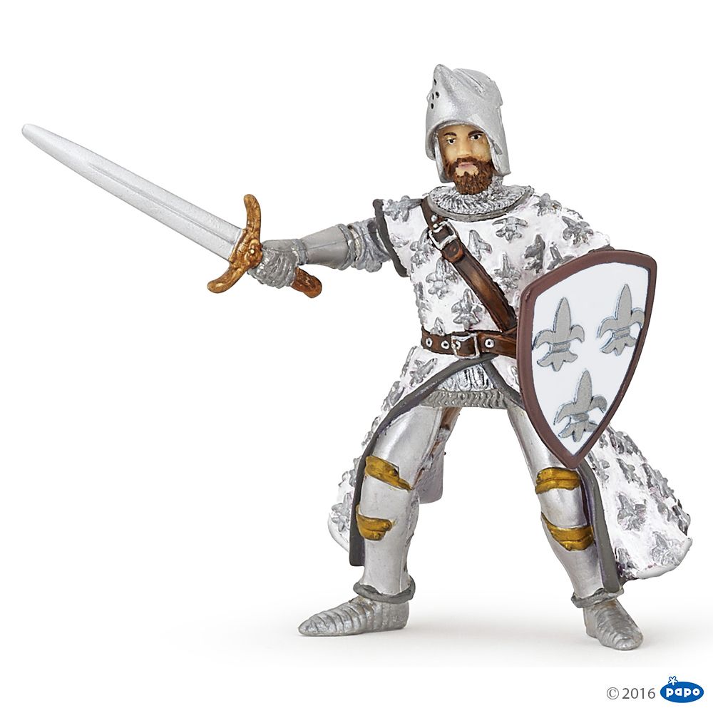 [PAP_39791] Prince Philippe Blanc, Figurine du Monde Médiéval Papo