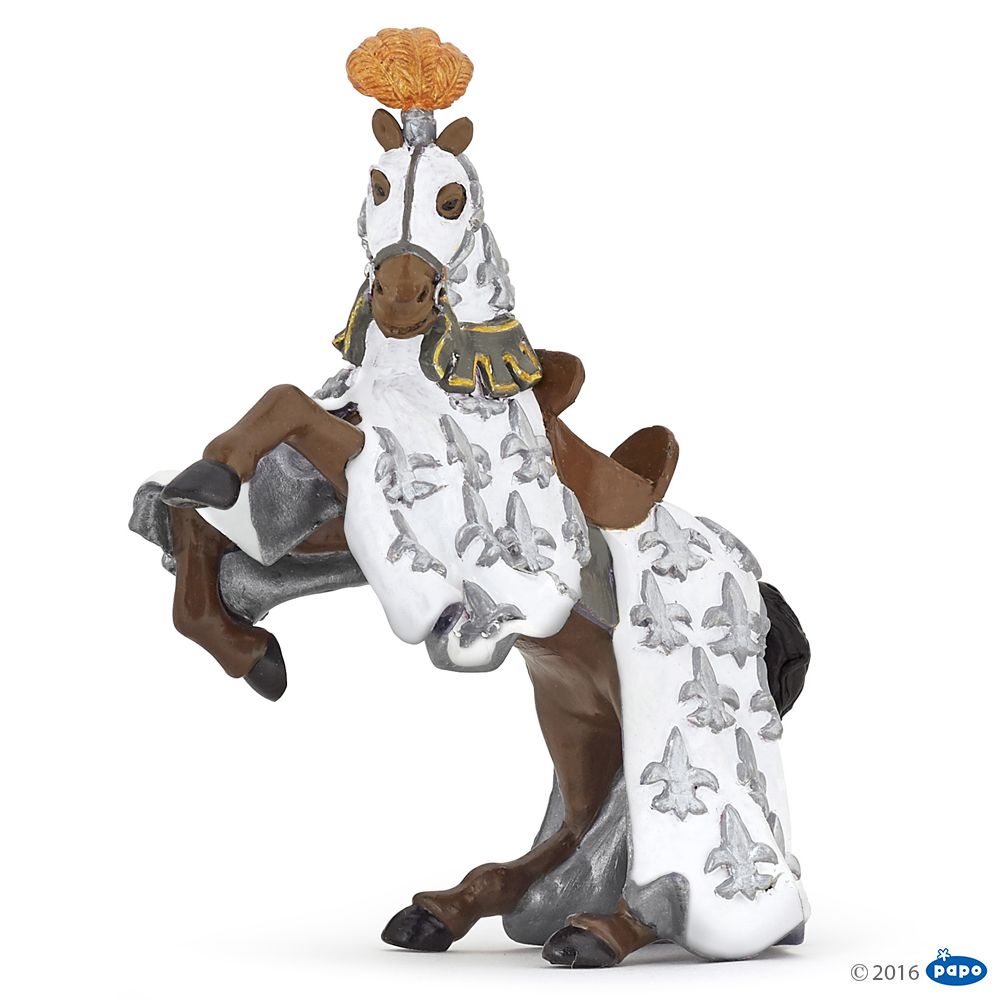 Cheval du Prince Philippe Blanc, Figurine du Monde Médiéval Papo
