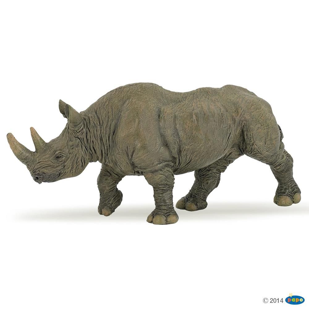 Rhinocéros noir, Figurine de La Vie Sauvage Papo