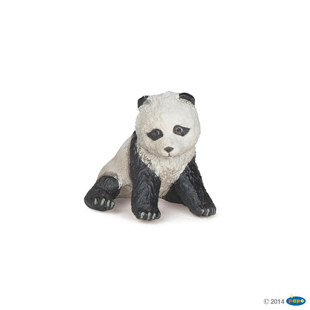 Bébé Panda Assis, Figurine de la Vie Sauvage Papo