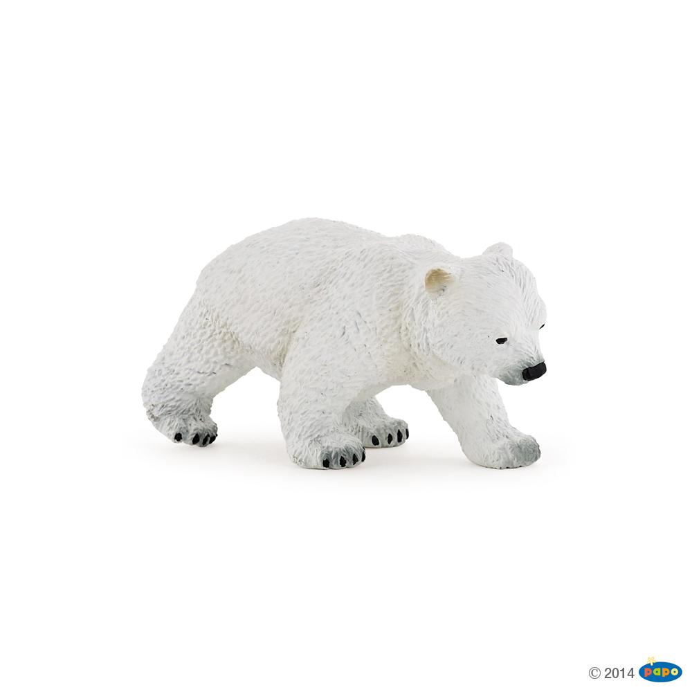 [PAP_50145] Bébé Ours Polaire Marchant, Figurine de la Vie Sauvage Papo