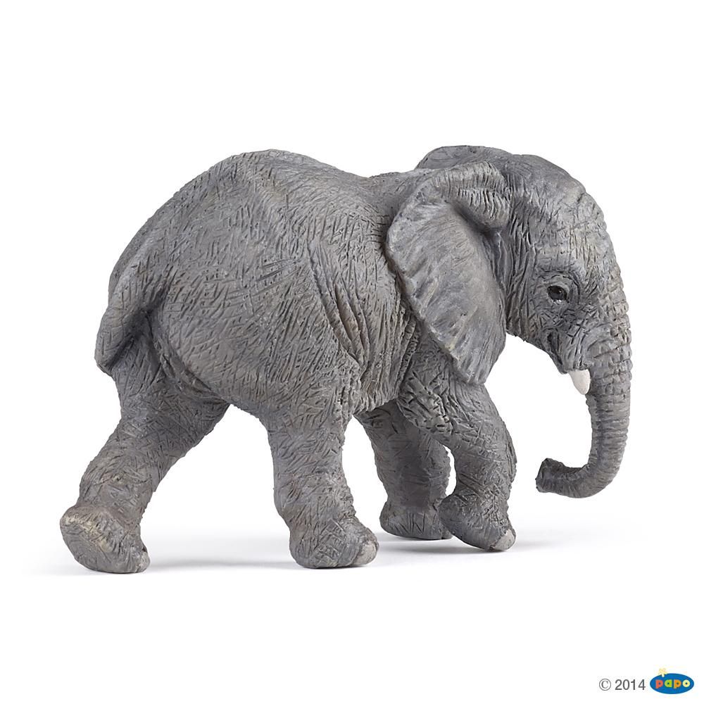 Jeune éléphant d'Afrique, Figurine de La Vie Sauvage Papo