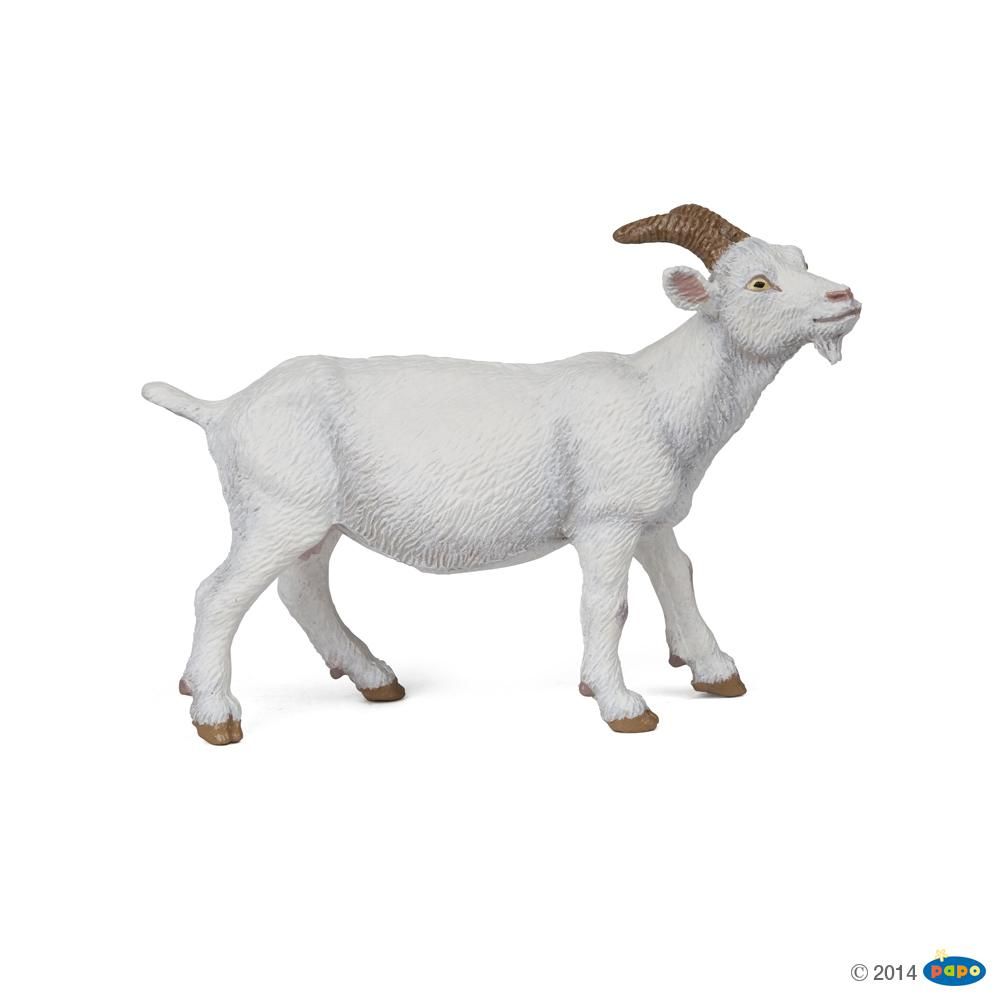 Chèvre blanche, Figurine de La vie à la Ferme Papo
