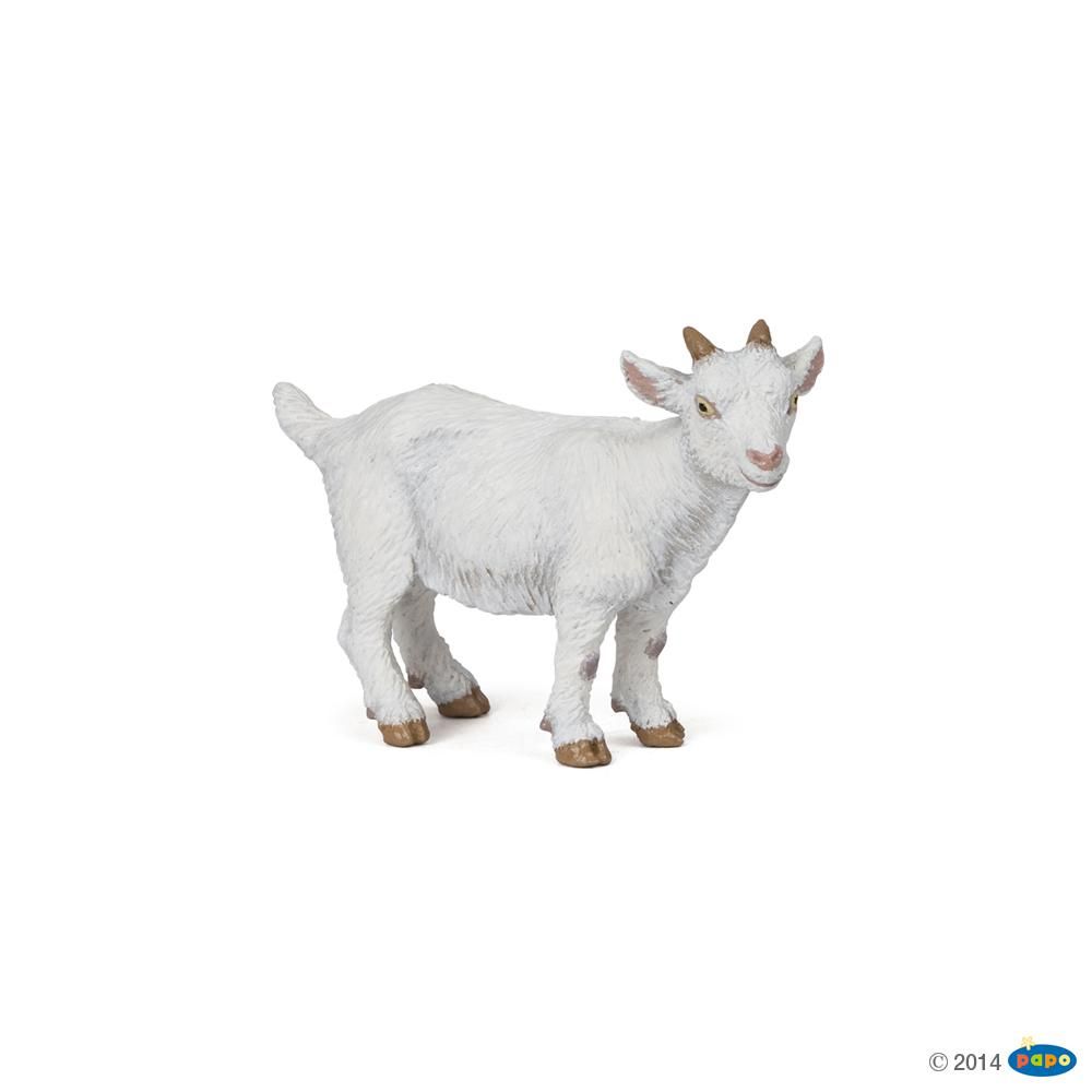 Chevreau Blanc, Figurine de la Vie à la Ferme Papo