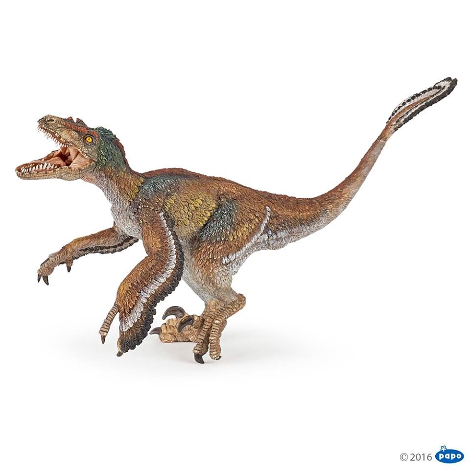 Vélociraptor à plumes, Figurine des Dinosaures Papo