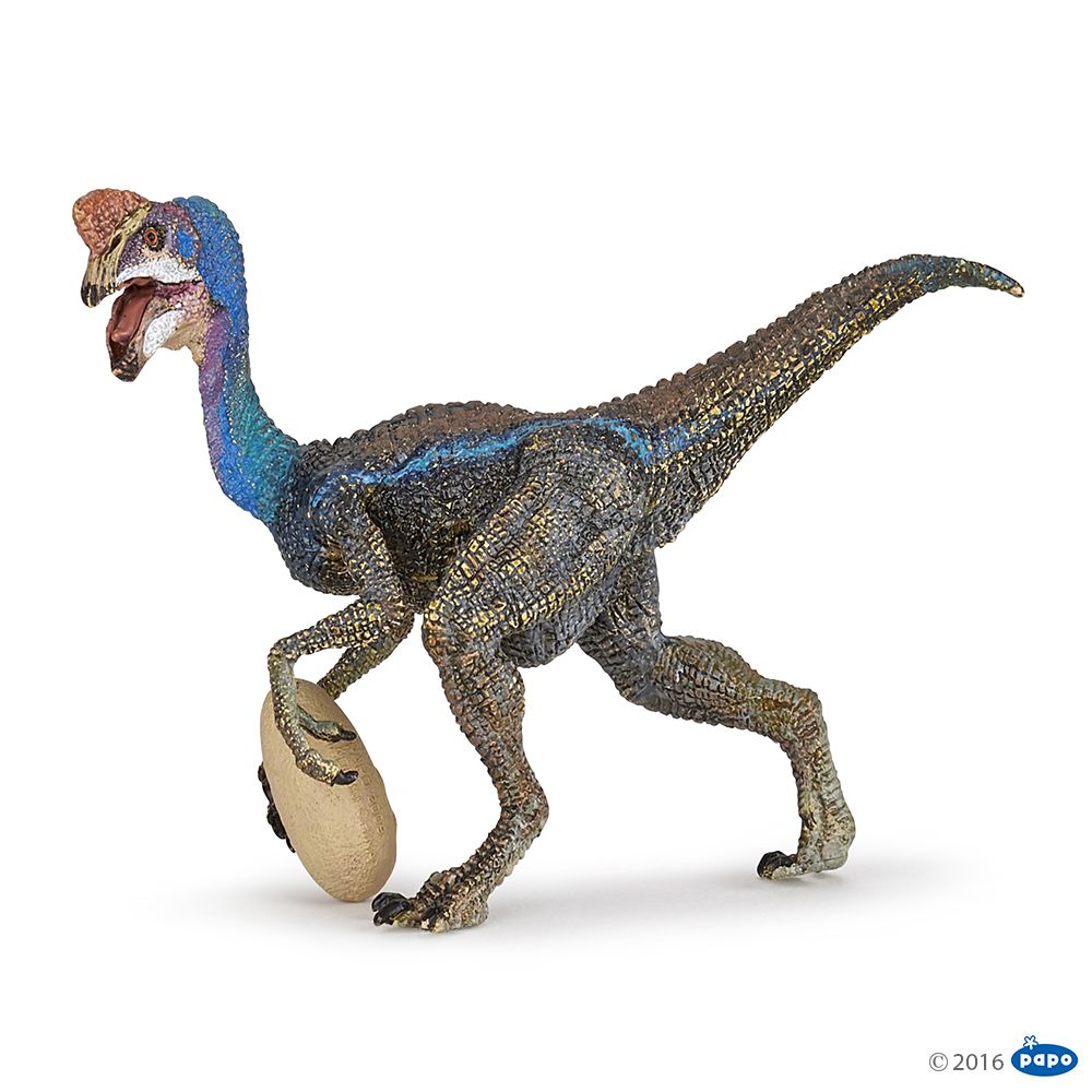 [PAP_55059] Oviraptor Bleu, Figurine des Dinosaures Papo