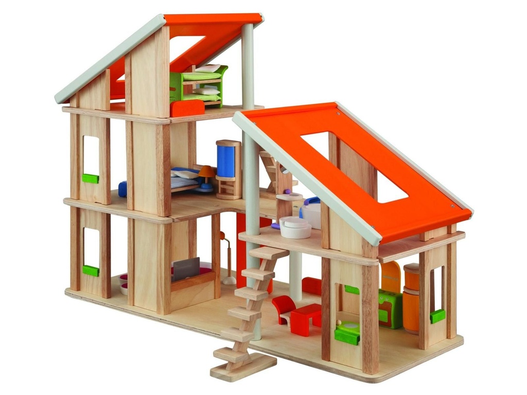 Maison de Poupées Chalet avec Meubles Plan Toys