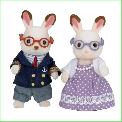 Les grands-parents lapin chocolat  (Sylvanian Families)