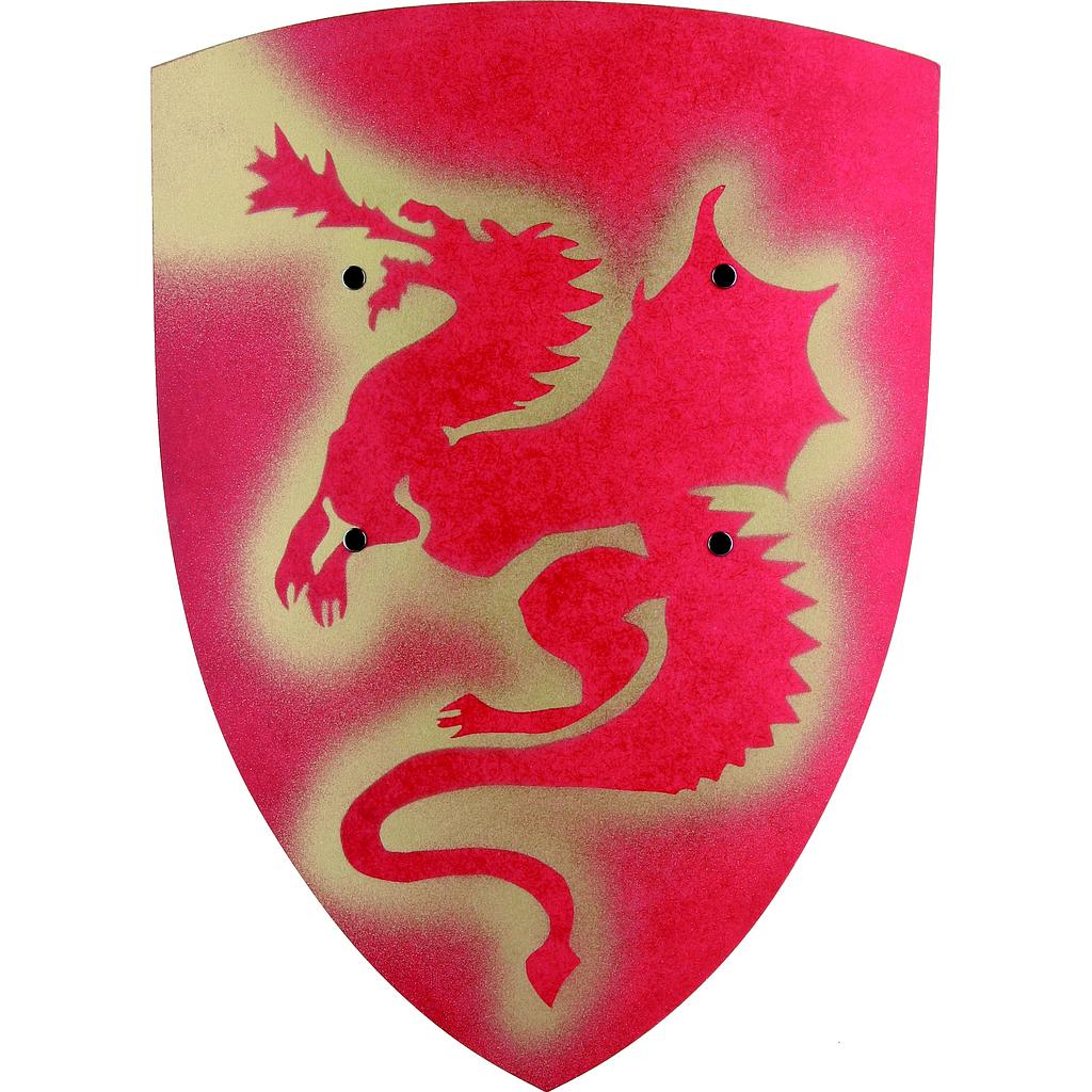 [VAH_204] Petit Bouclier Incurvé, Dragon Rouge