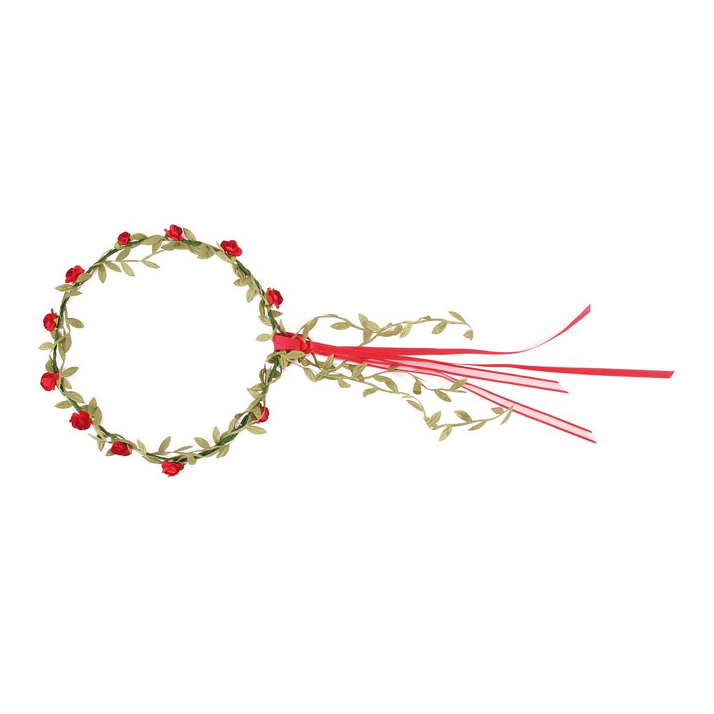 [VAH_685] Couronne de Fleurs Rouge