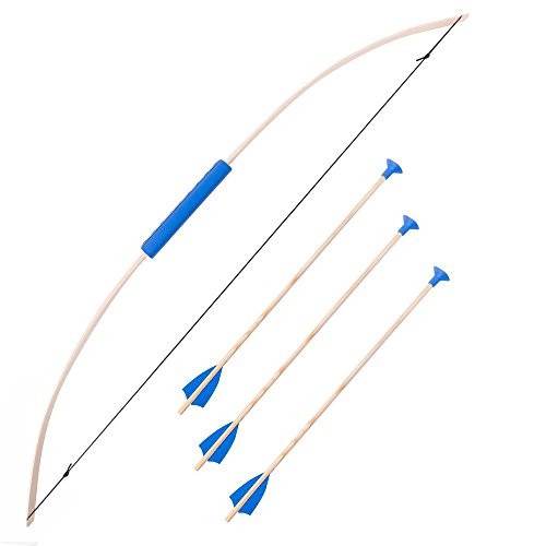 Arc d'Enfant Sir Parceval, 100Cm avec 3 Flèches de Sécurité