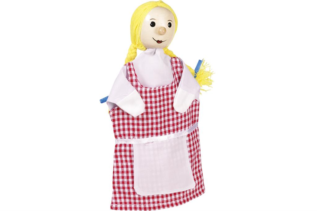 [DAM_8651997] Marionnette Tête en Bois Gretel H27Cm.
