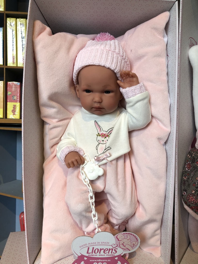 Llorens Bébé Articulé 35 Cm avec Couverture, Rosa
