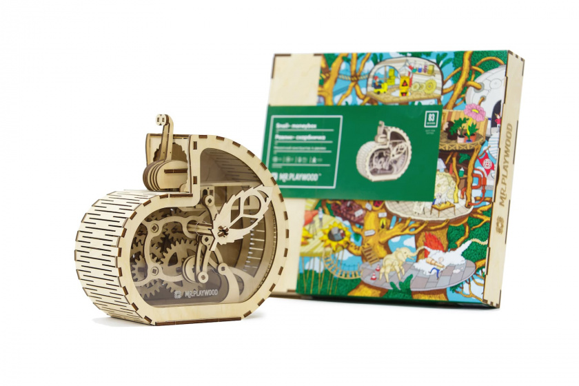 Escargot tirelire maquette 3D mobile en bois