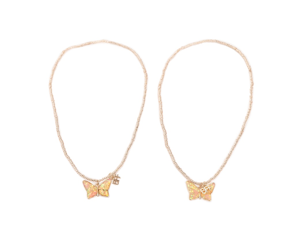 [GRP_86113] Collier Bff Butterlfly Share & Tear, Pink