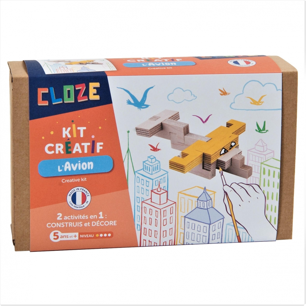 Cloze, jeu de construction créatif  avion