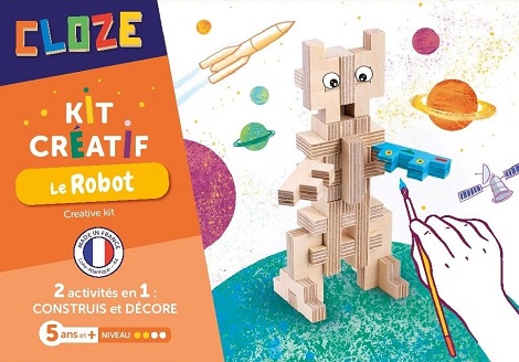 Cloze, jeu de construction créatif robot